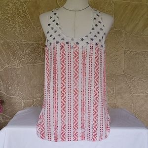 RED WHITE AND BLUE TANK TOP